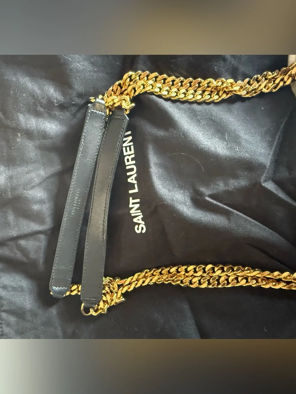 Saint Laurent Black Medium Envelope Bag